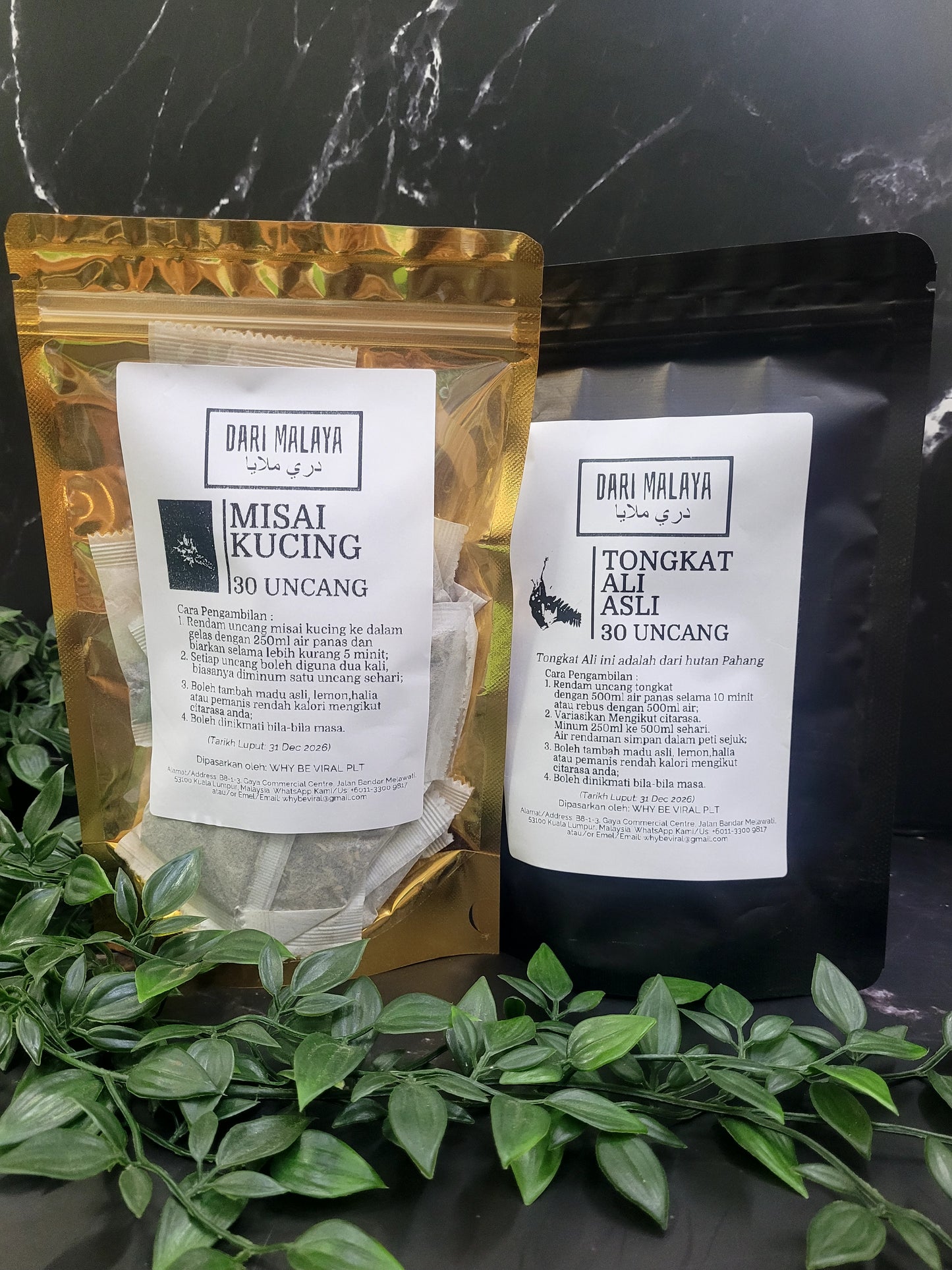 KOMBO TONGKAT ALI ASLI 30 UNCANG + MISAI KUCING 30 UNCANG