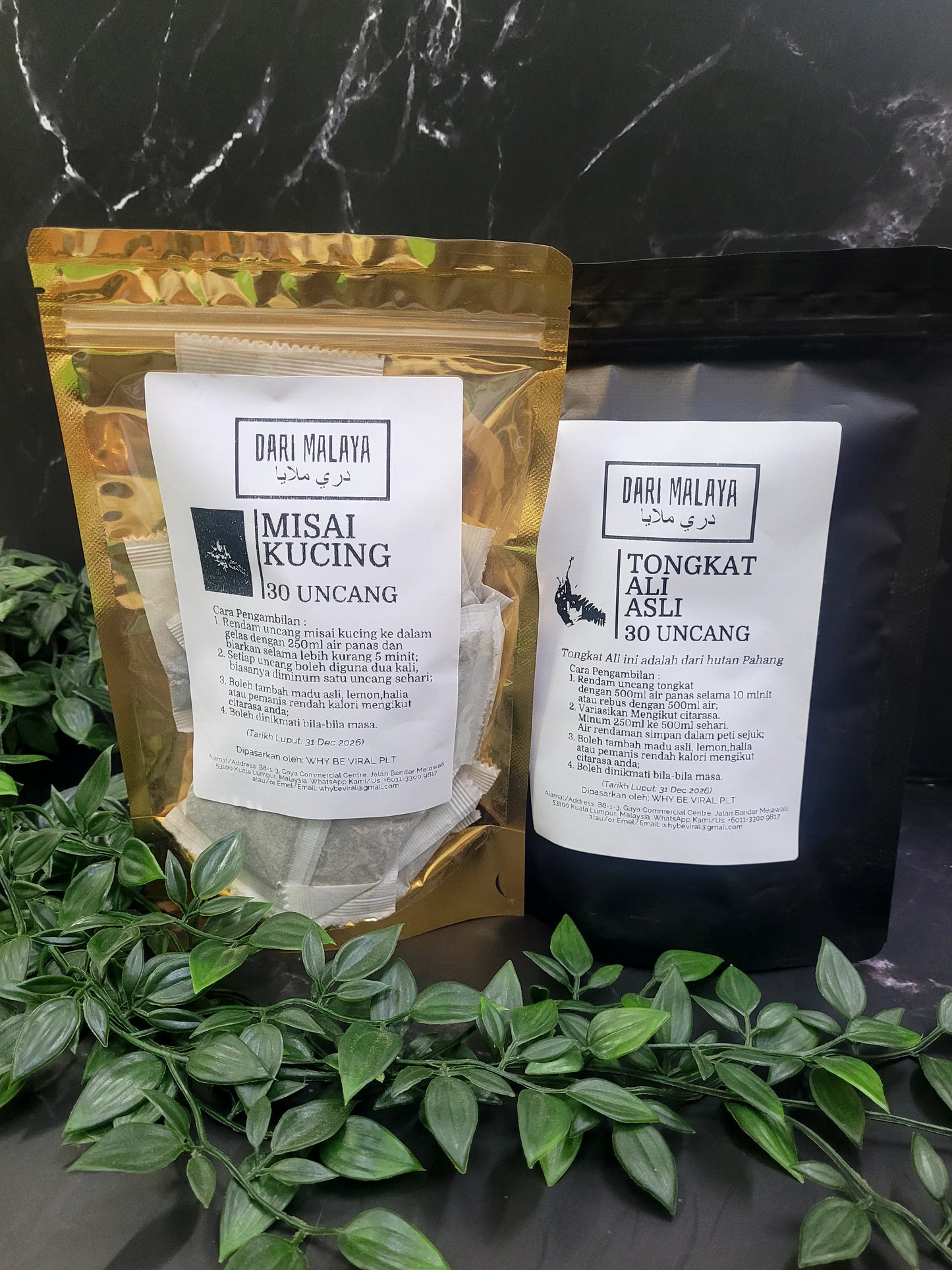 KOMBO TONGKAT ALI ASLI 30 UNCANG + MISAI KUCING 30 UNCANG