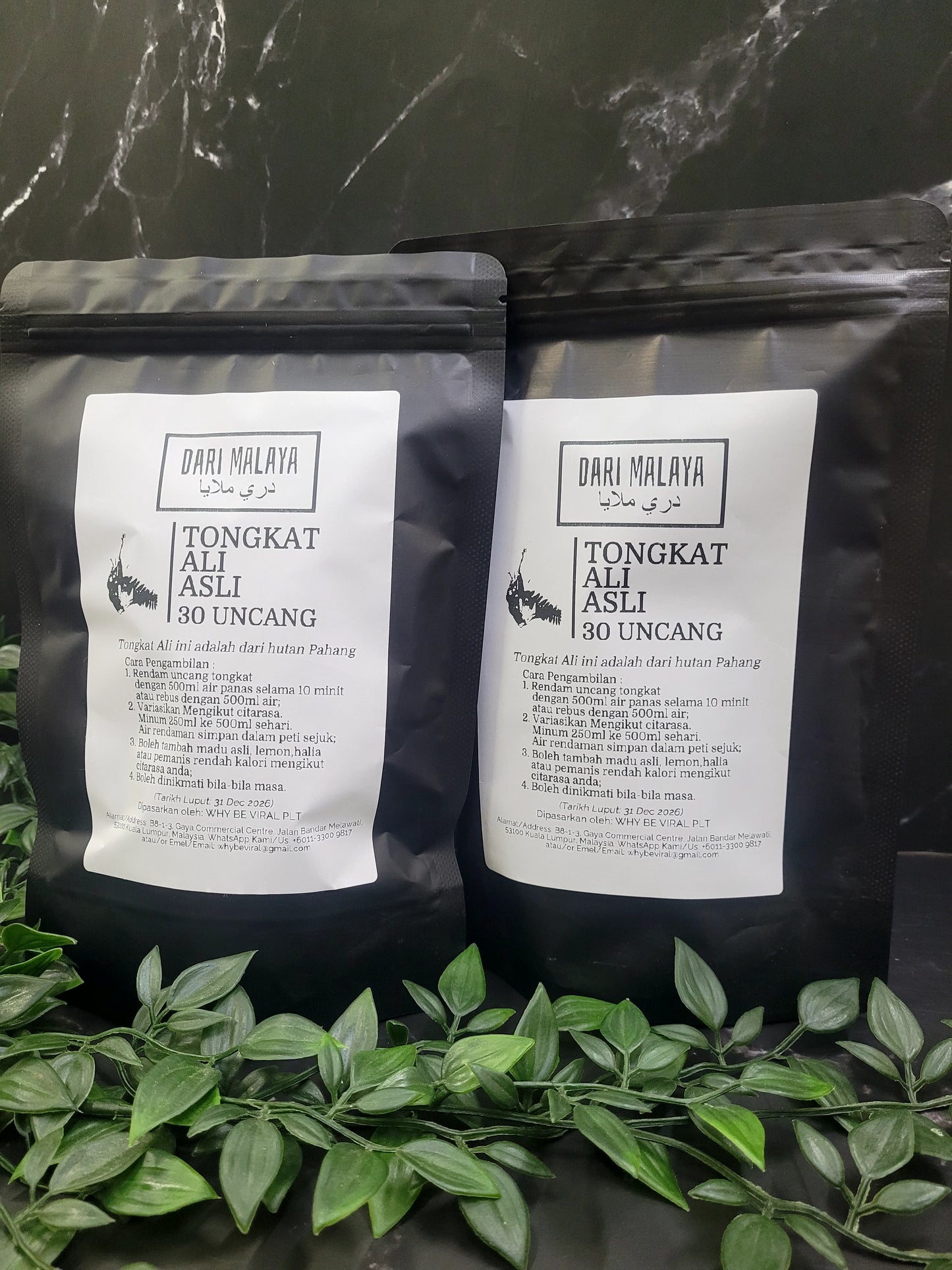 KOMBO TONGKAT ALI ASLI 30 UNCANG X 2