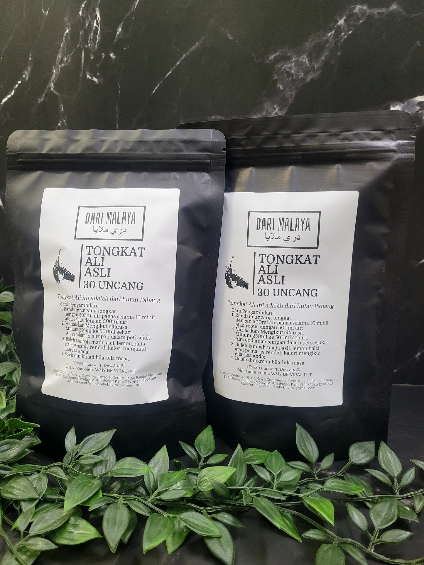 KOMBO TONGKAT ALI ASLI 30 UNCANG X 2