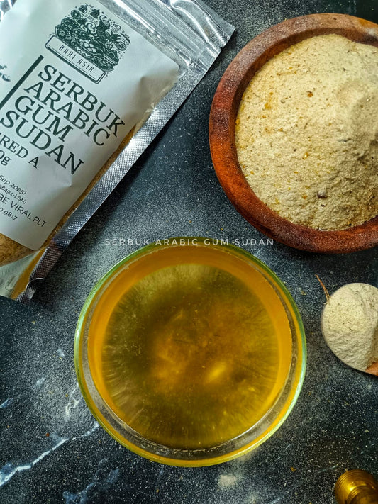 KOMBO TEH MORINGA DARI MALAYA 30 UNCANG + SERBUK ARABIC GUM 250 GRAM